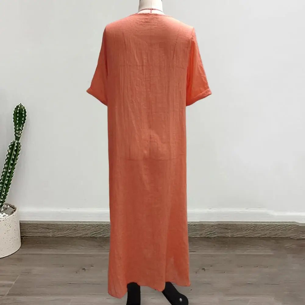 Robe Vintage d'Été en Lin & Coton Fluide et Légère