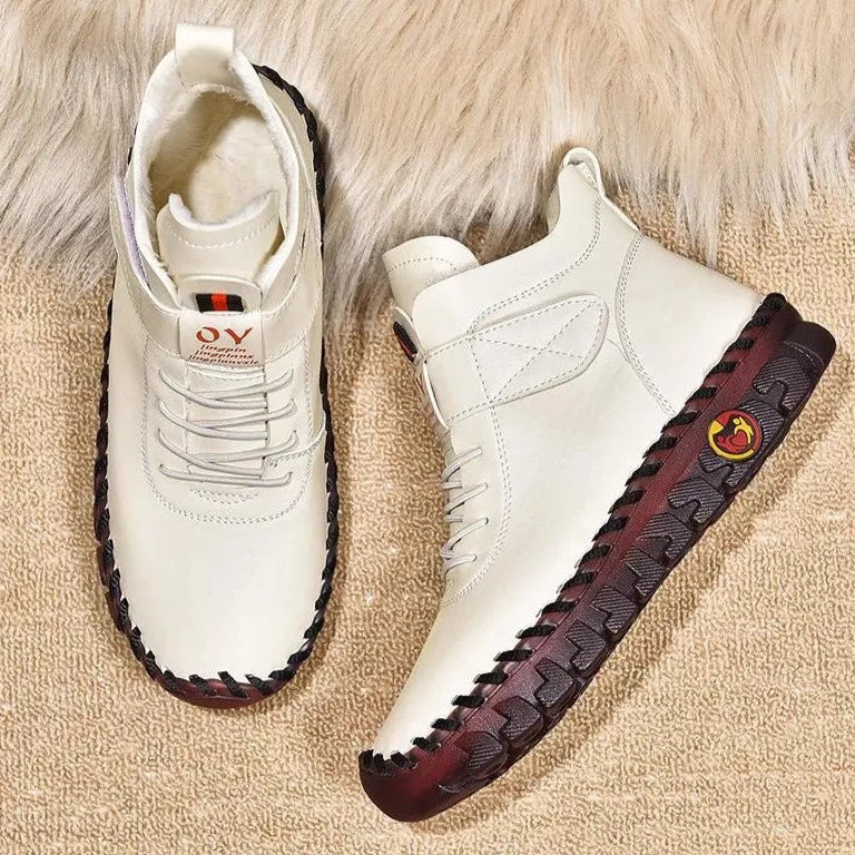 Bottines en similicuir intérieur fourré