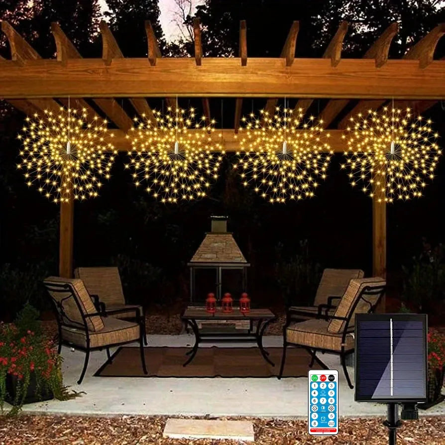 Lot de 4 Lumières Solaires Suspendues