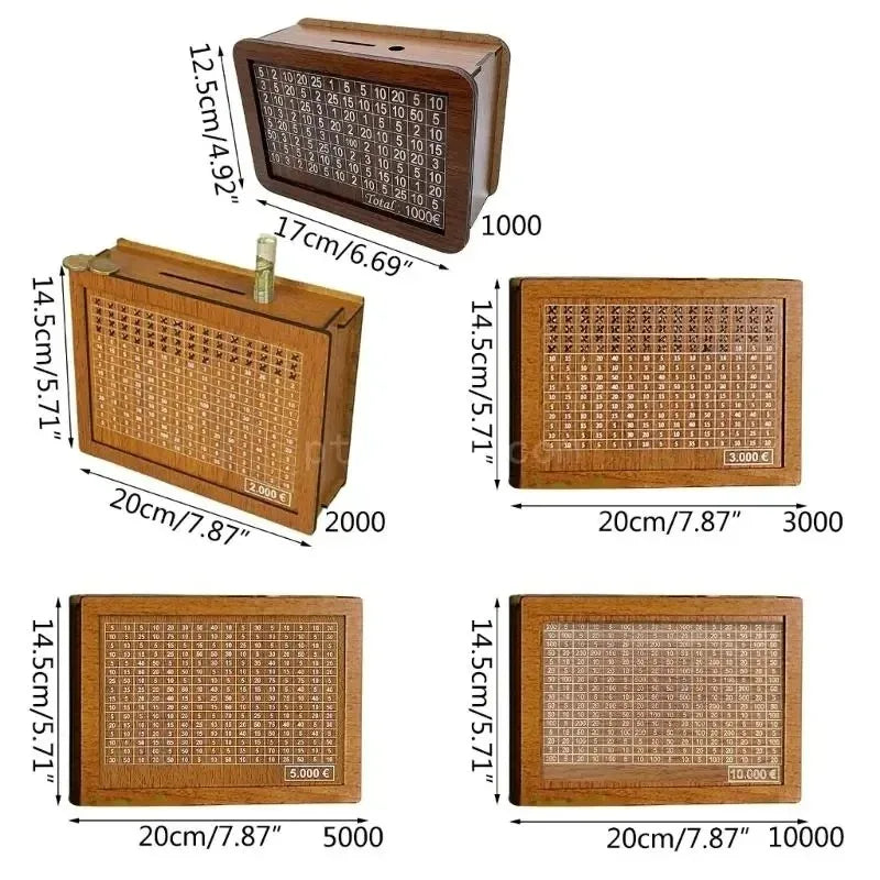 Tirelire en bois - Économies assurées