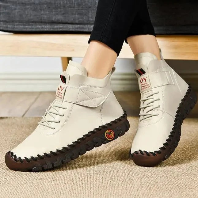 Bottines en similicuir intérieur fourré