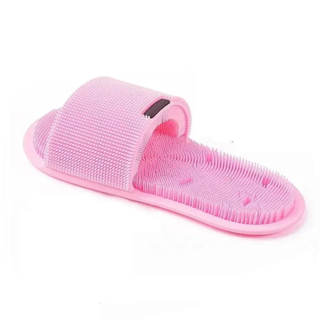 Pantoufle Lave-Pieds en Silicone – Brosse de Massage Exfoliante Antidérapante pour Douche