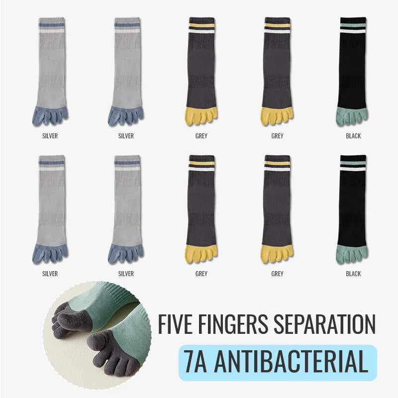 5 paires de Chaussettes Longues à 5 Doigts – Anti-Odeur & Anti-Frottement