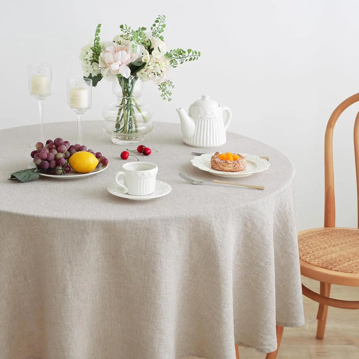 Nappe Ronde 100% Lin Français - 15 Couleurs & 10 Dimensions