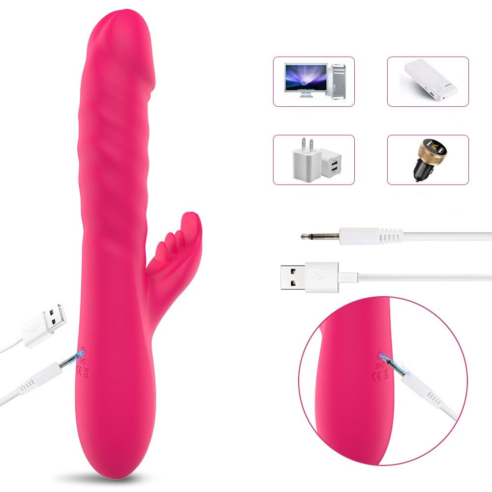 Vibromasseur Stimulation de Poussée Perlée