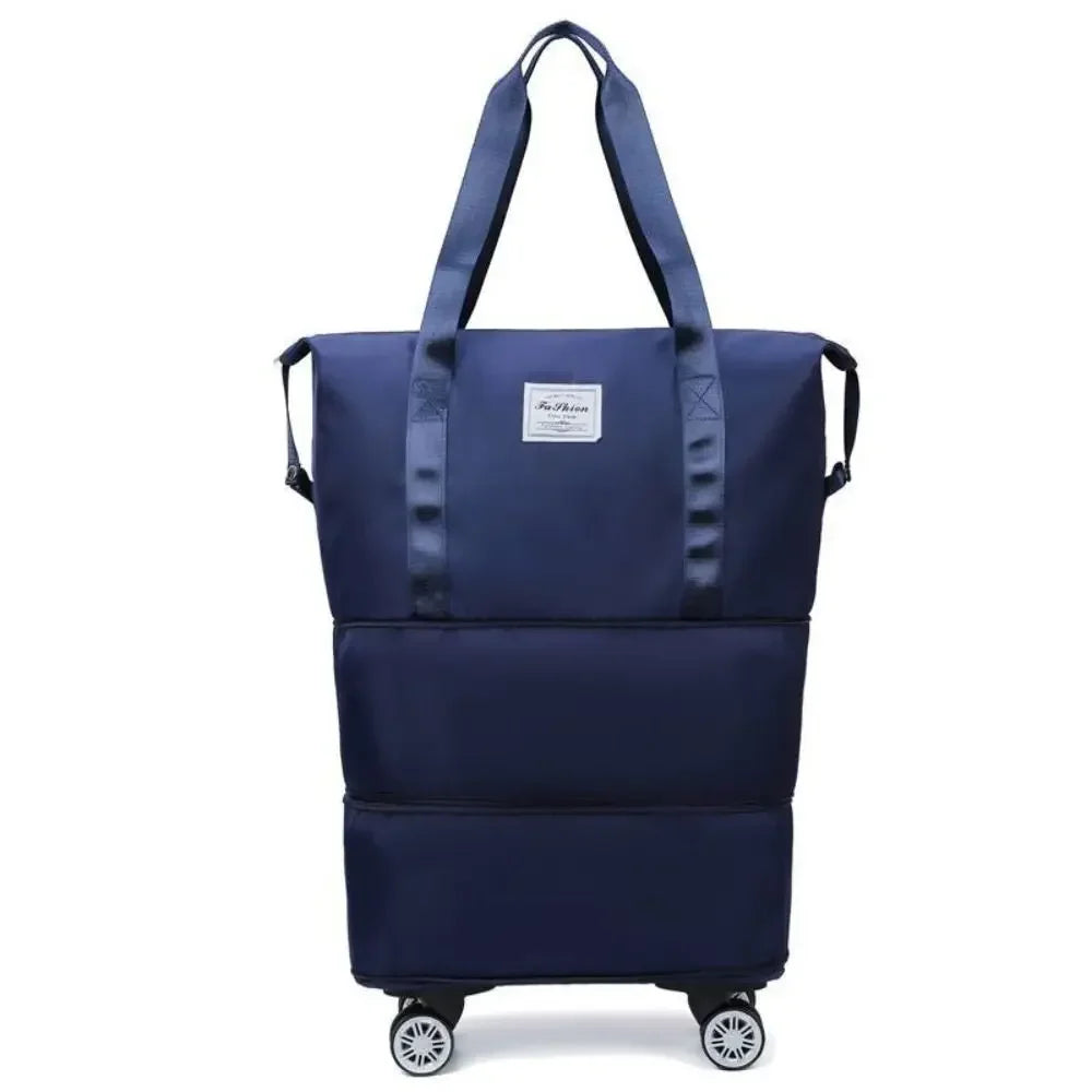 Sac de Voyage Extensible à Roulettes Amovibles – Grande Capacité, Compartiment Sec/Humide, Bagage Léger & Multifonctions