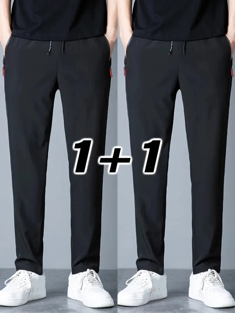Lot de 2 Pantalons Décontractés Stretch Coupe Droite - Homme