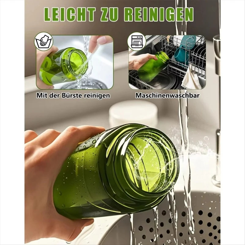 Flacon Pulvérisateur Huile 2-en-1 en Verre Épais 470ml — Spray & Verseur, Huile d'Olive