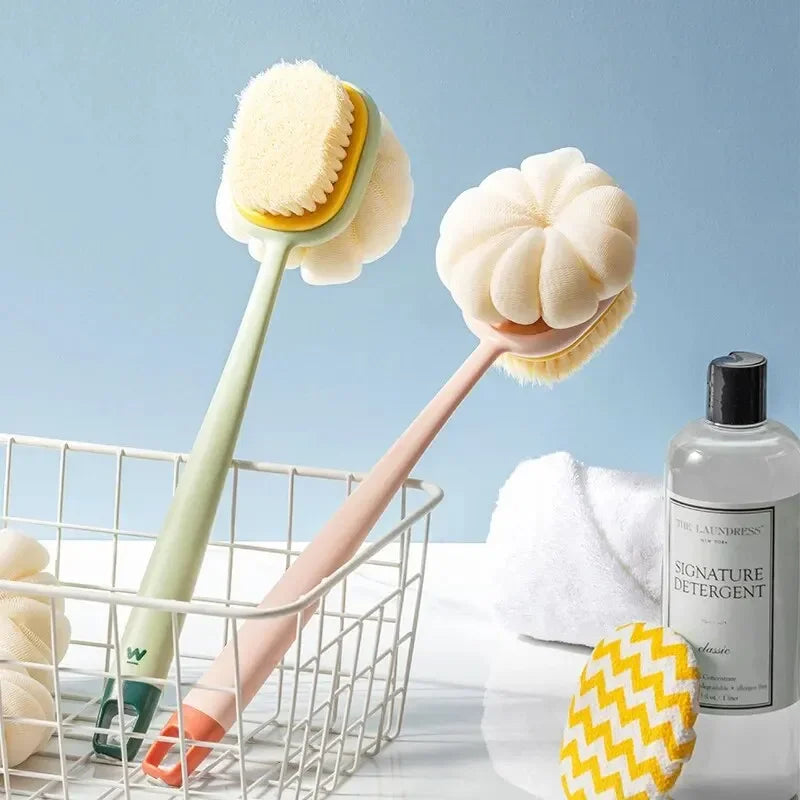 Brosse 2 en 1 Brosse & Fleur de Douche pour Dos à Long Manche - Nettoie & Exfolie