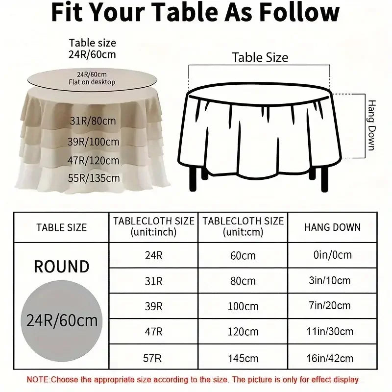 Nappe Ronde Transparente Imperméable – Protection de Table Résistante à l’Eau et aux Taches