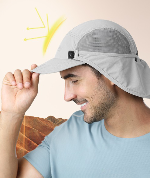 Casquette Protège Nuque Amovible