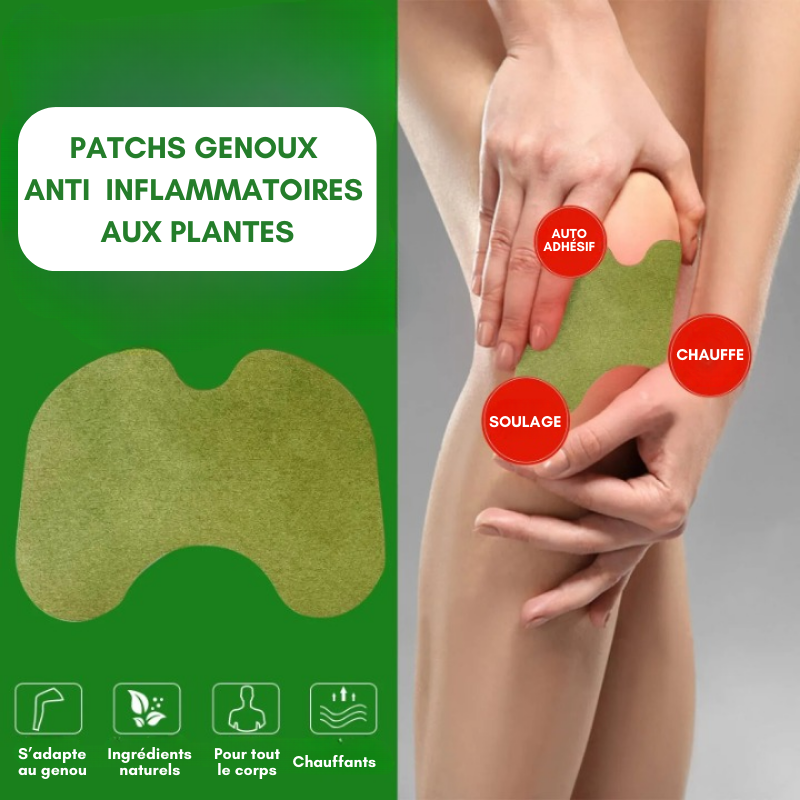 Lot de 36 Patchs genoux anti inflammatoires aux plantes