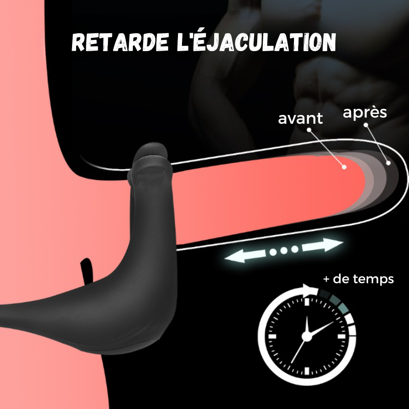 Anneau pénien 3 en 1 avec télécommande