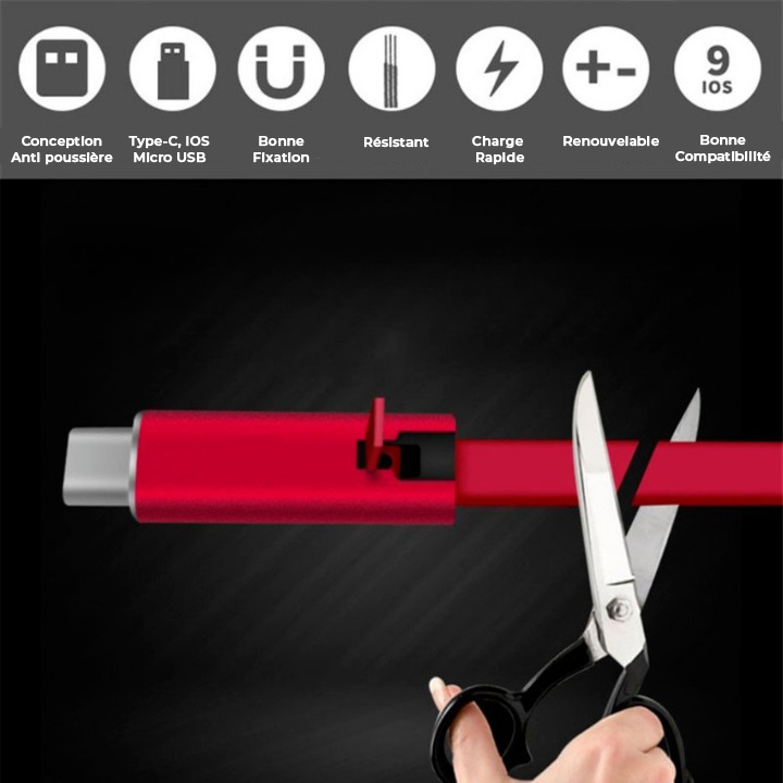 Câble de charge découpable
