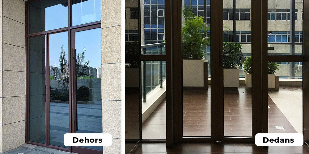 Film effet miroir vitre sans tain