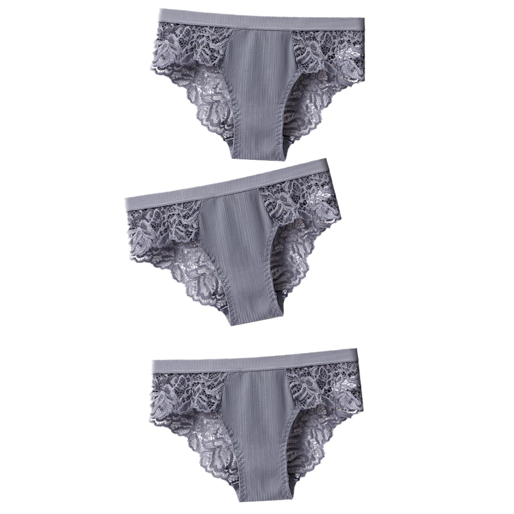 Lot de 3 Culottes Sexy en Dentelles