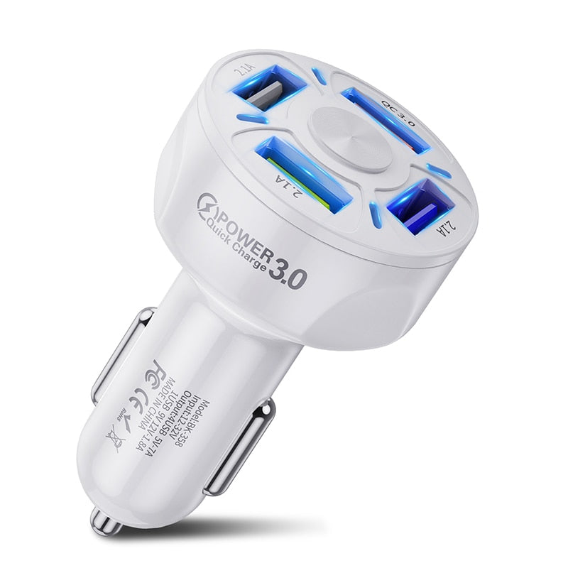 TOP VENTES - Chargeur rapide pour prise allume cigare 4 en 1