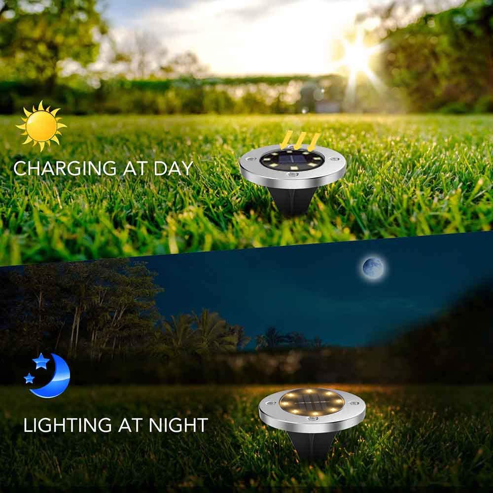 TOP VENTE ! Lot de 4 Spots LED de Jardin