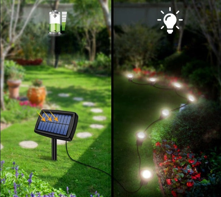 Lot de 10 lampes piquets solaires