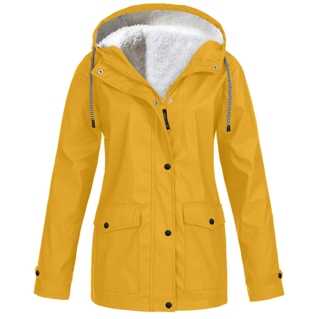 Manteau à capuche fourré polaire