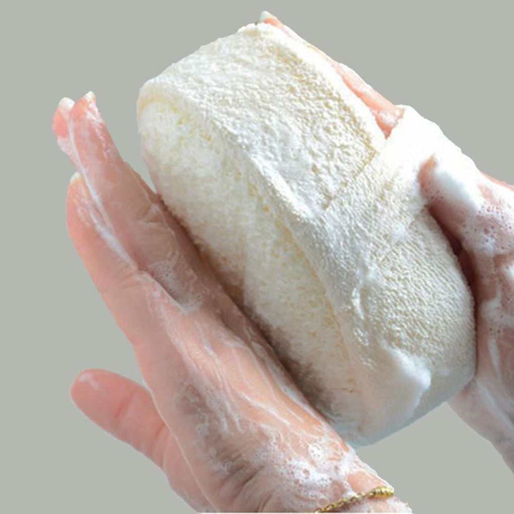 NOUVEAU - Lot de 3 Eponges de Bain en Loofah Naturel