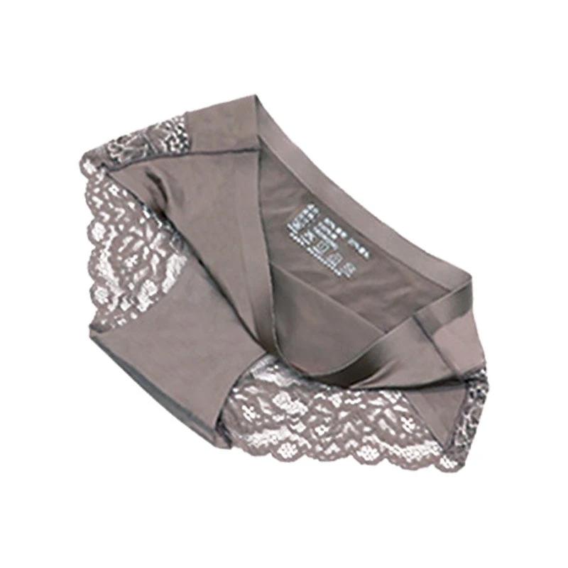 TOP VENTES - Lot de 3 Culottes en Dentelle en Fibre de Bambou