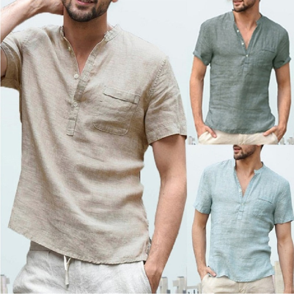 Chemisette homme col mao