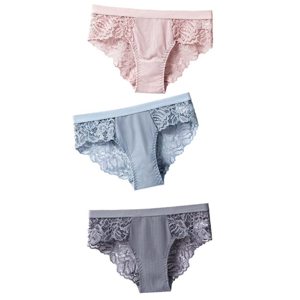 Lot de 3 Culottes Sexy en Dentelles