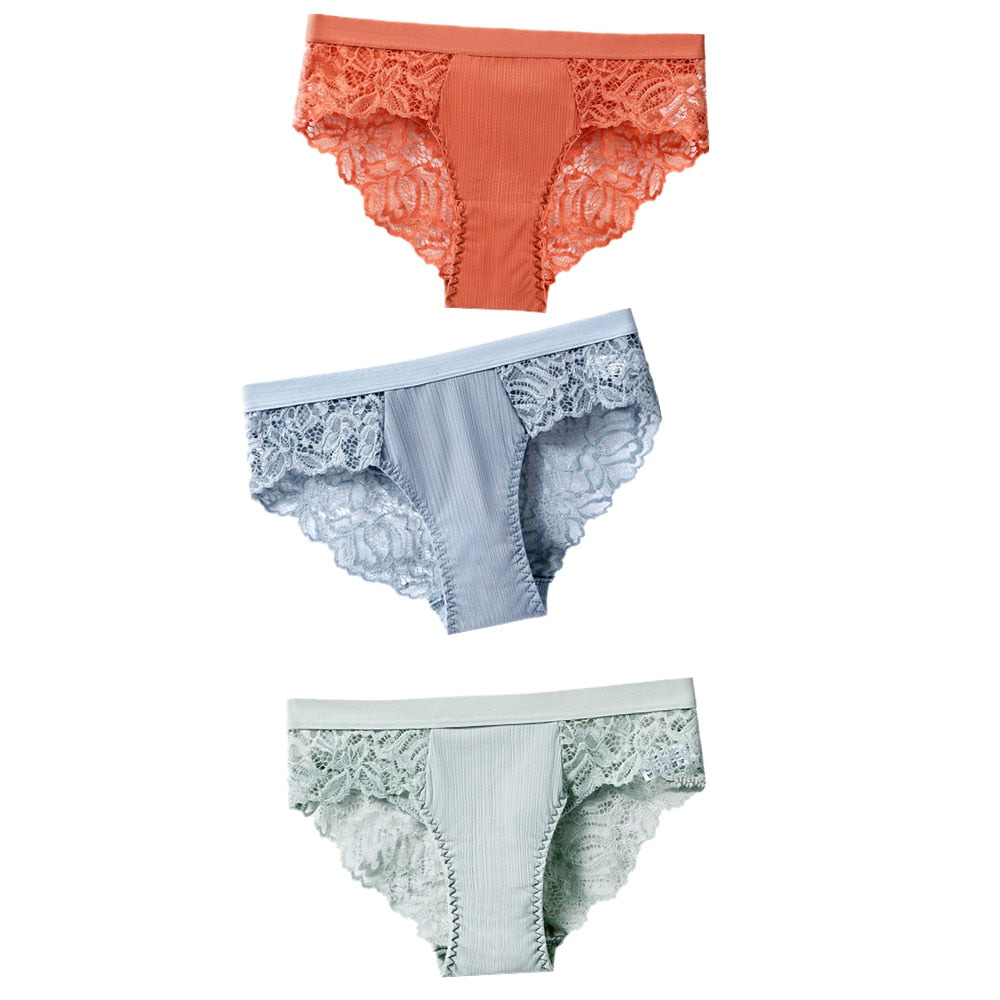 Lot de 3 Culottes Sexy en Dentelles