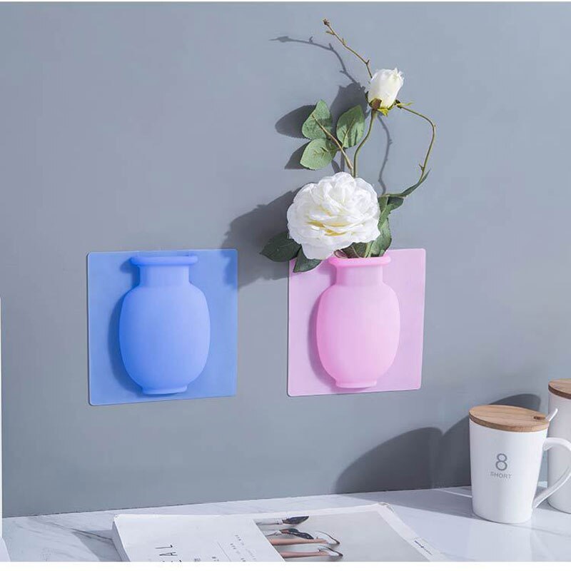 TOP VENTE I Lot de 2 vases muraux en silicone