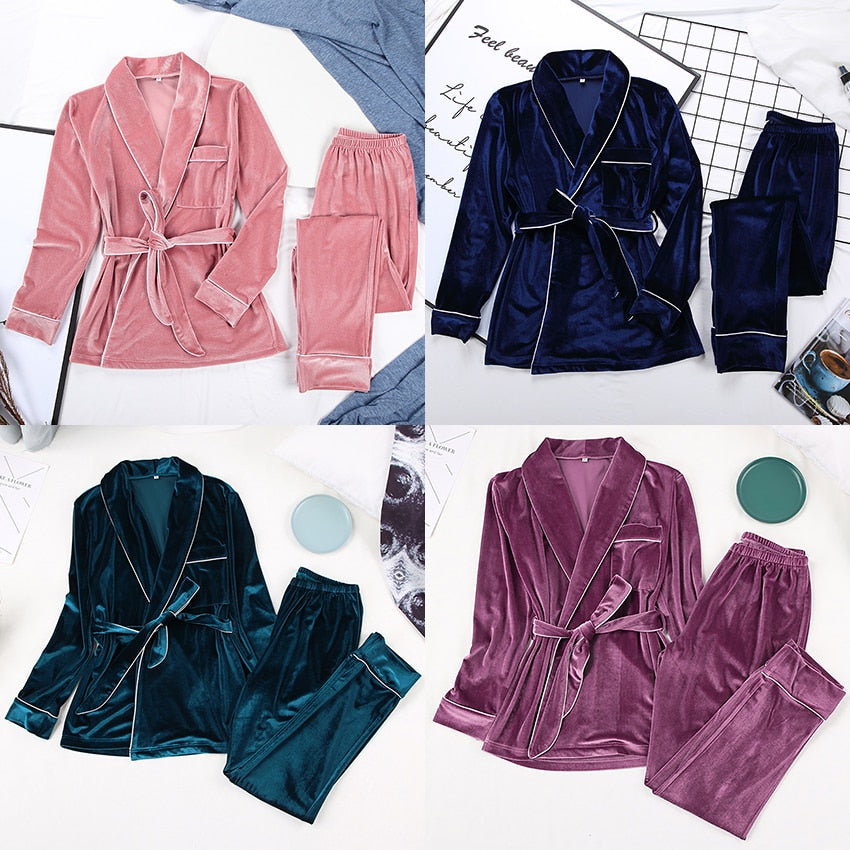 Pyjama Velours Kimono