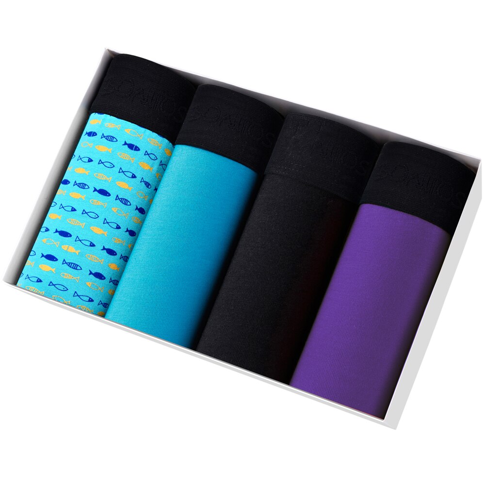 Lot de 4 Caleçons 95% Coton