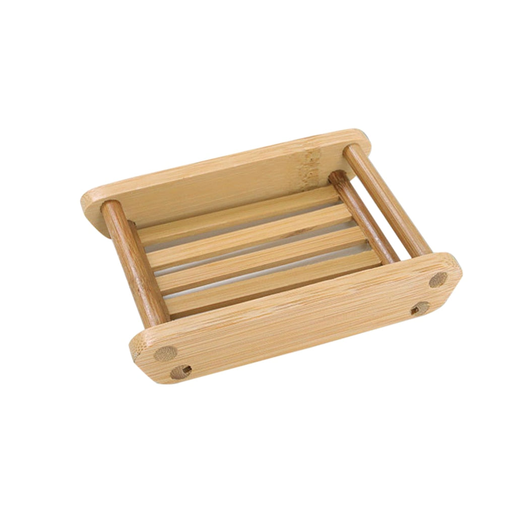 NOUVEAU - Lot de 2 Portes Savon en Bambou Naturel