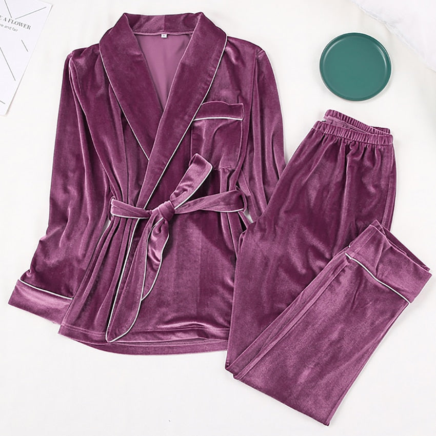 Pyjama Velours Kimono