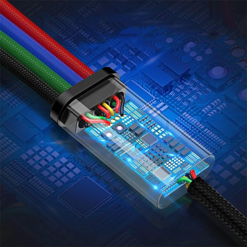 TOP VENTES - Câble tressé 3 en 1 ultra résistant