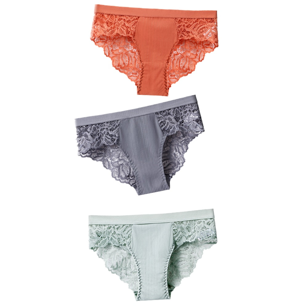 Lot de 3 Culottes Sexy en Dentelles