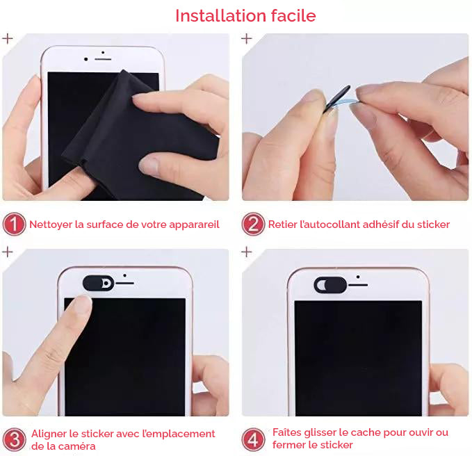 NOUVEAU - Lot de 20 dispositifs anti espion pour caméra et webcam