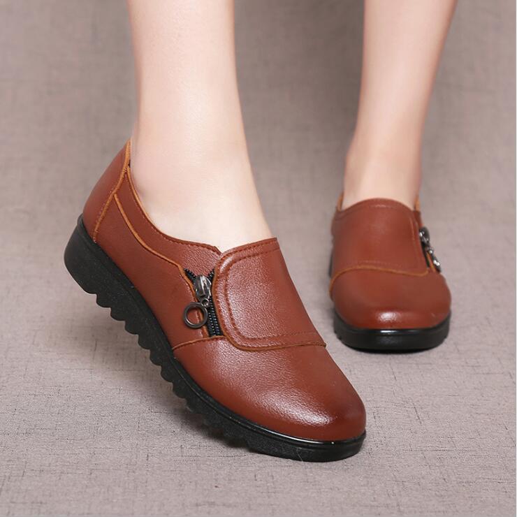 Chaussures Oxford en Cuir PU Souples