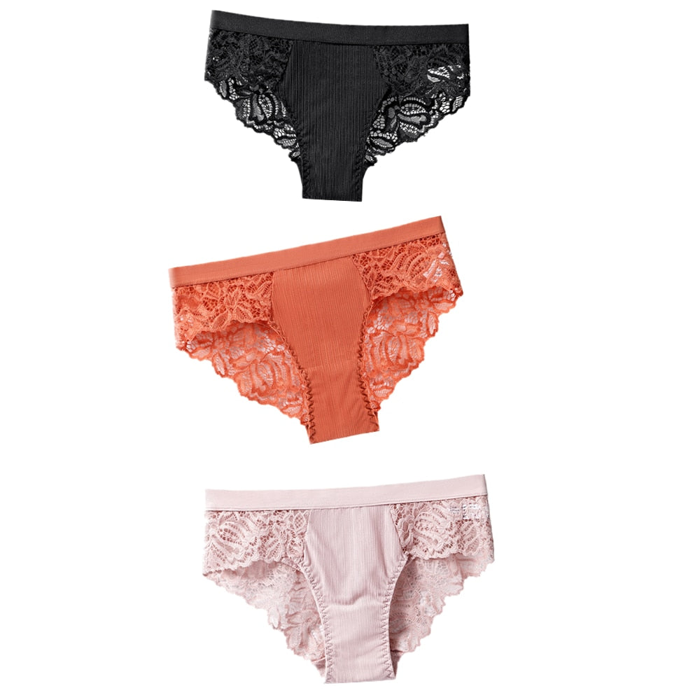 Lot de 3 Culottes Sexy en Dentelles