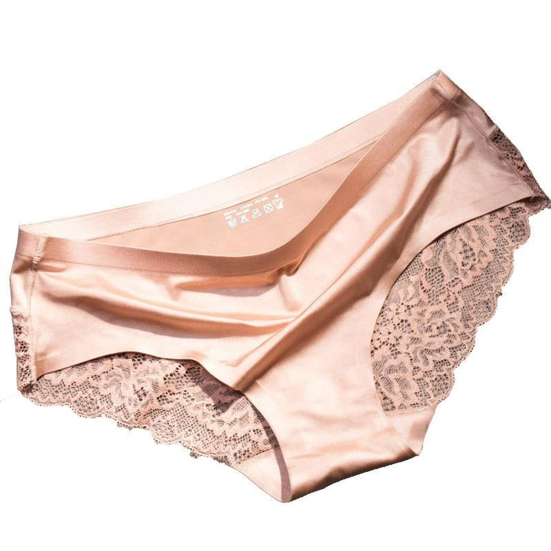 TOP VENTES - Lot de 3 Culottes en Dentelle en Fibre de Bambou