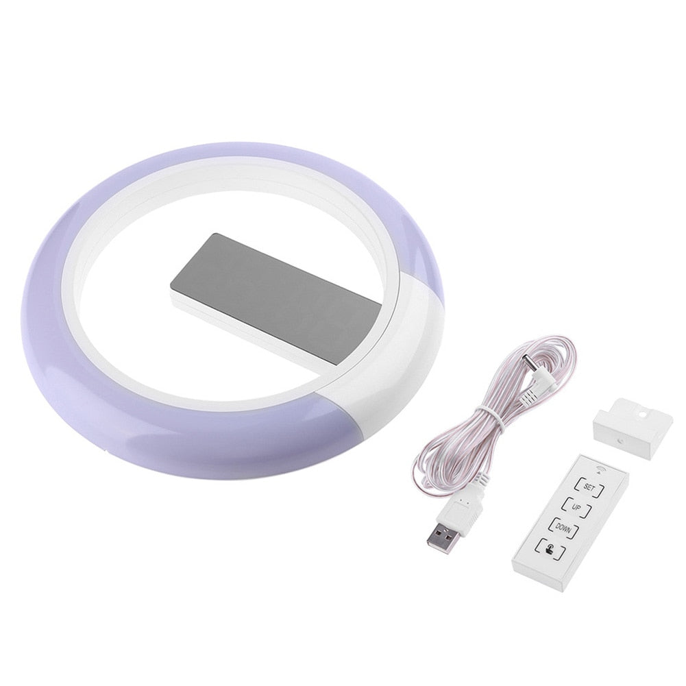 Veilleuse murale avec horloge numérique