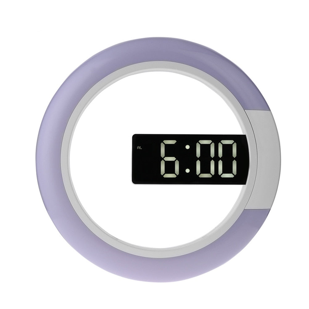 Veilleuse murale avec horloge numérique