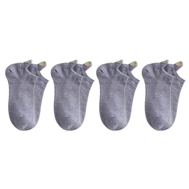 Lot de 4 Paires de Chaussettes Petits Coeurs