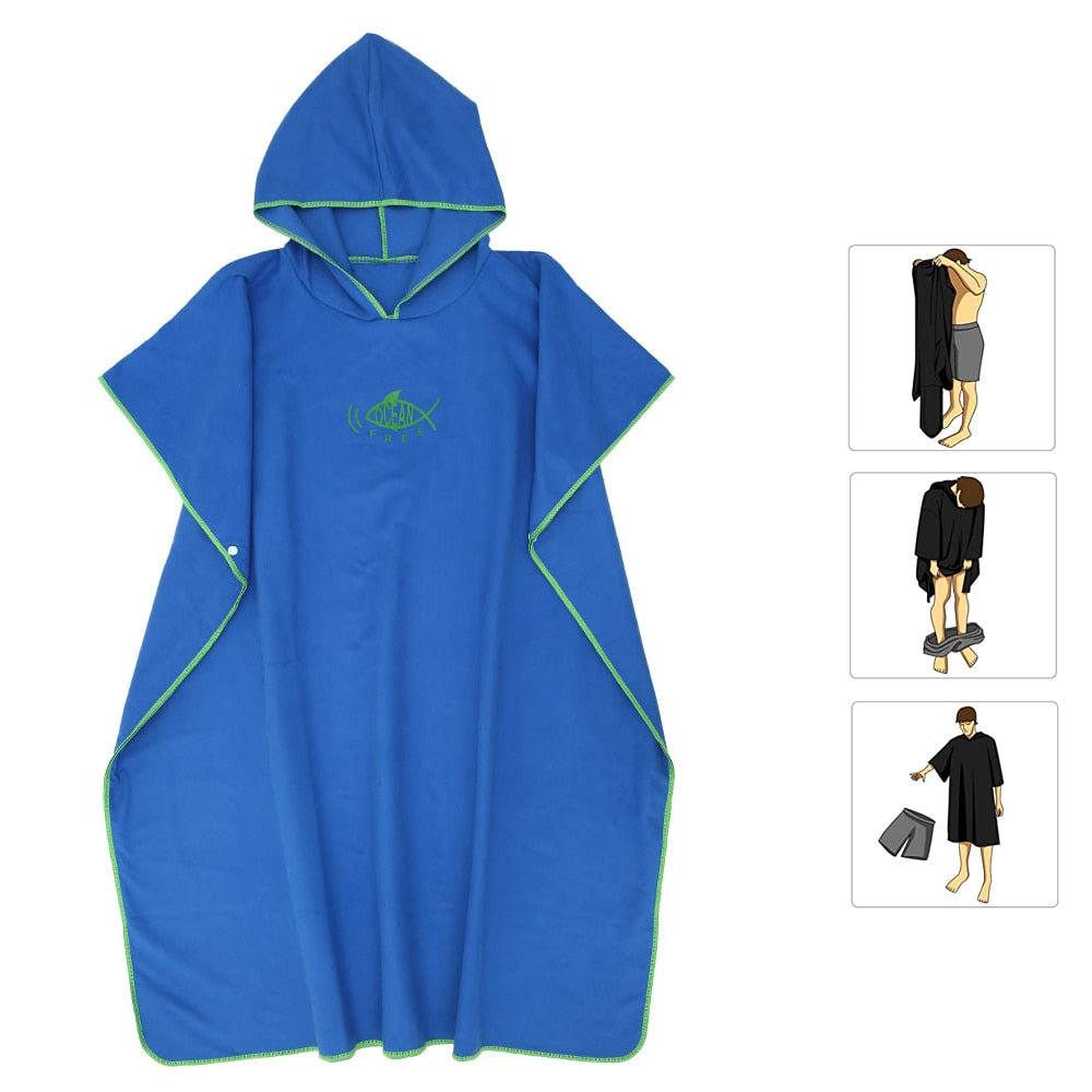 Poncho de bain en microfibre