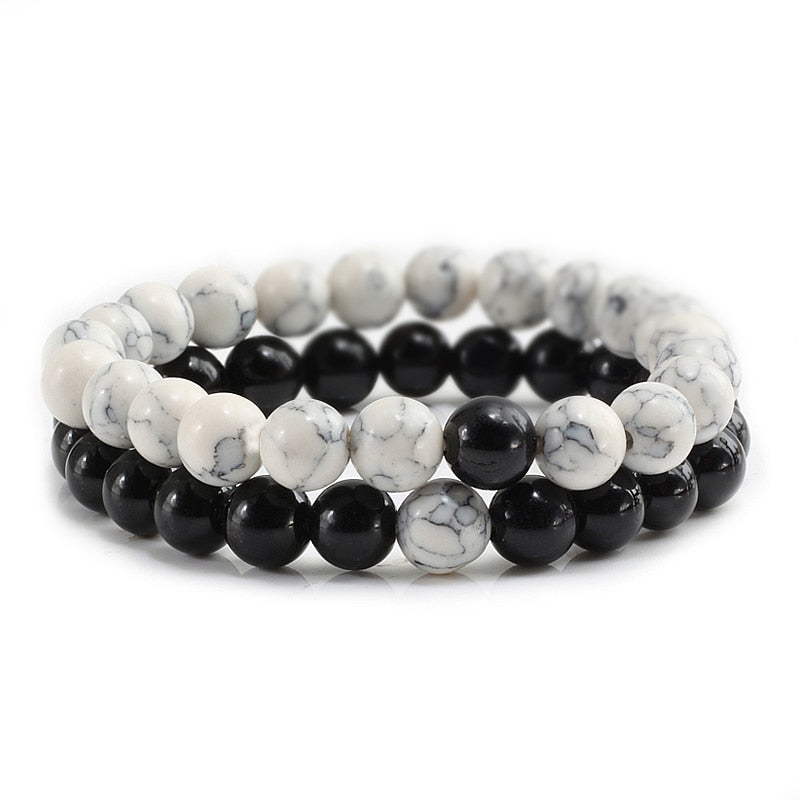 Lot de 2 Bracelets en Pierre de Lave