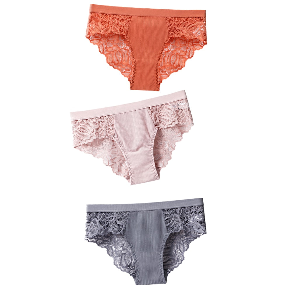 Lot de 3 Culottes Sexy en Dentelles