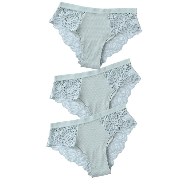 Lot de 3 Culottes Sexy en Dentelles