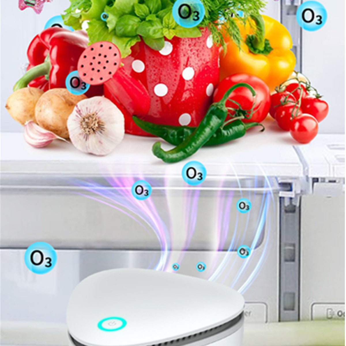 NOUVEAU I Purificateur portable d'air pour frigo