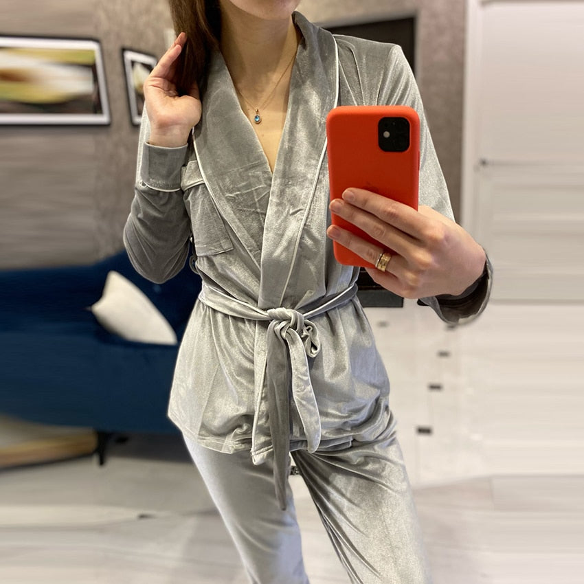 Pyjama Velours Kimono