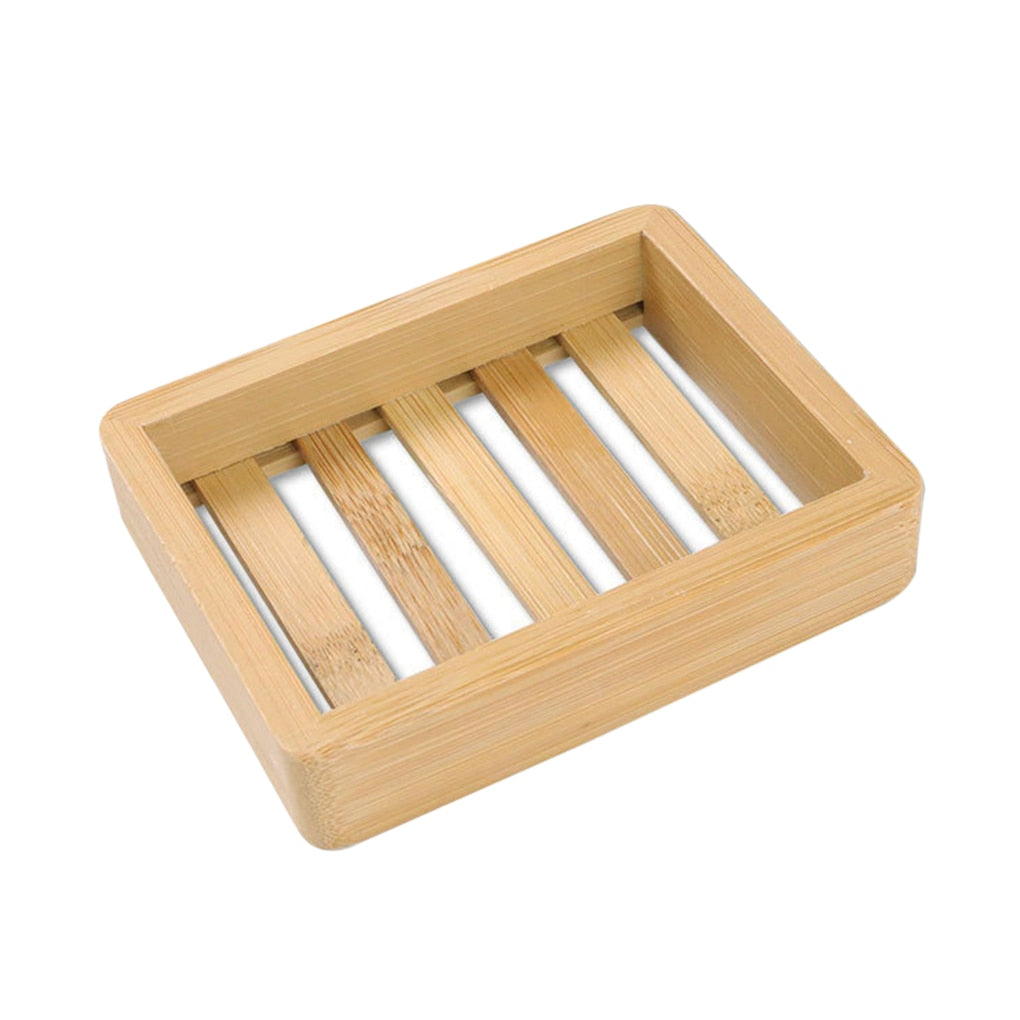 NOUVEAU - Lot de 2 Portes Savon en Bambou Naturel